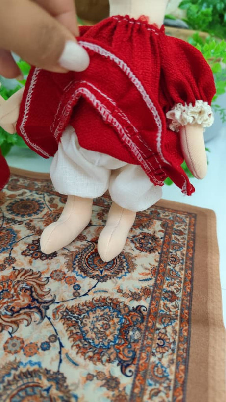 عروسک پارچهای موش پاسوییچی ۱۰ سانتی | دستدوز فانتزی و رنگارنگ